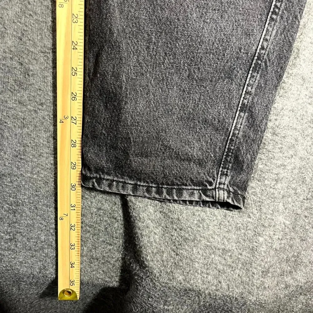 MNG Mango High Waist Tapered Fit Jeans Black Womens Size USA 6 EUR 38 (30x30) - Picture 2 of 15